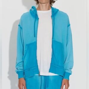 COTTON CITIZEN Bronx Zip Hoodie Marine Cast Blue XL NWT $265 UNISEX
